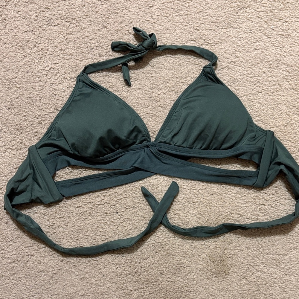 Kona Sol Forest Green Swim Top